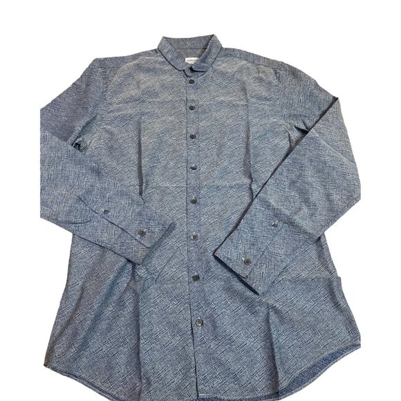ARMANIcollection long sleeve shirt size M- blue+gray new